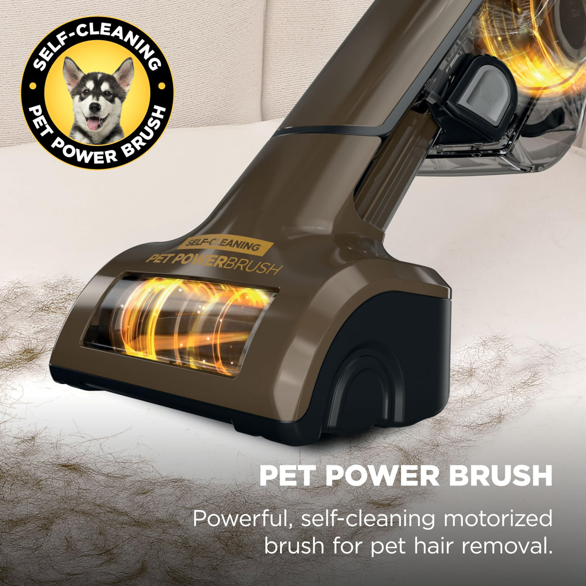 Shark UltraCyclone Pet Pro Plus Cordless Handheld Vacuum, Brown, CH951BR1 | Powerful Suction, Portable Vacuum for Car & Home, Pet Power Brush, Crevice Tool, Scrubbing Brush, XL Dust Cup