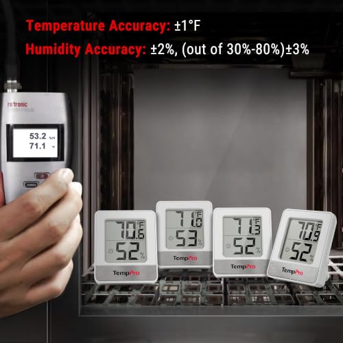TempPro TempAir Digital Hygrometer Indoor Thermometer | Humidity Meter Room Thermometer with Temperature and Humidity Monitor Mini Hygrometer