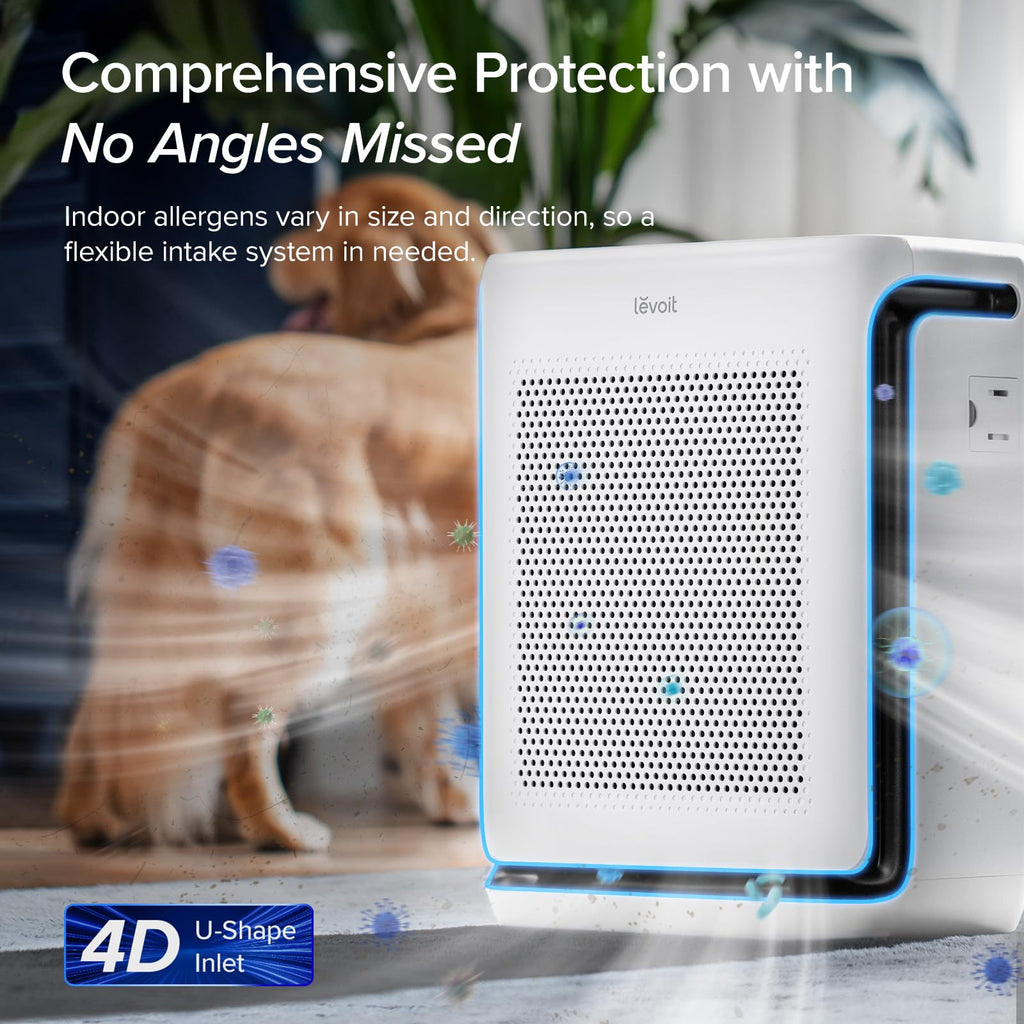 LEVOIT Smart Air Purifier for Home Large Room up to 1875 Ft² Vital 200S-P | For Quiet Bedroom at 27dB, AHAM VERIFIDE, Air Quality Monitor, HEPA Sleep Mode for Allergies, Pet Hair and dander, White