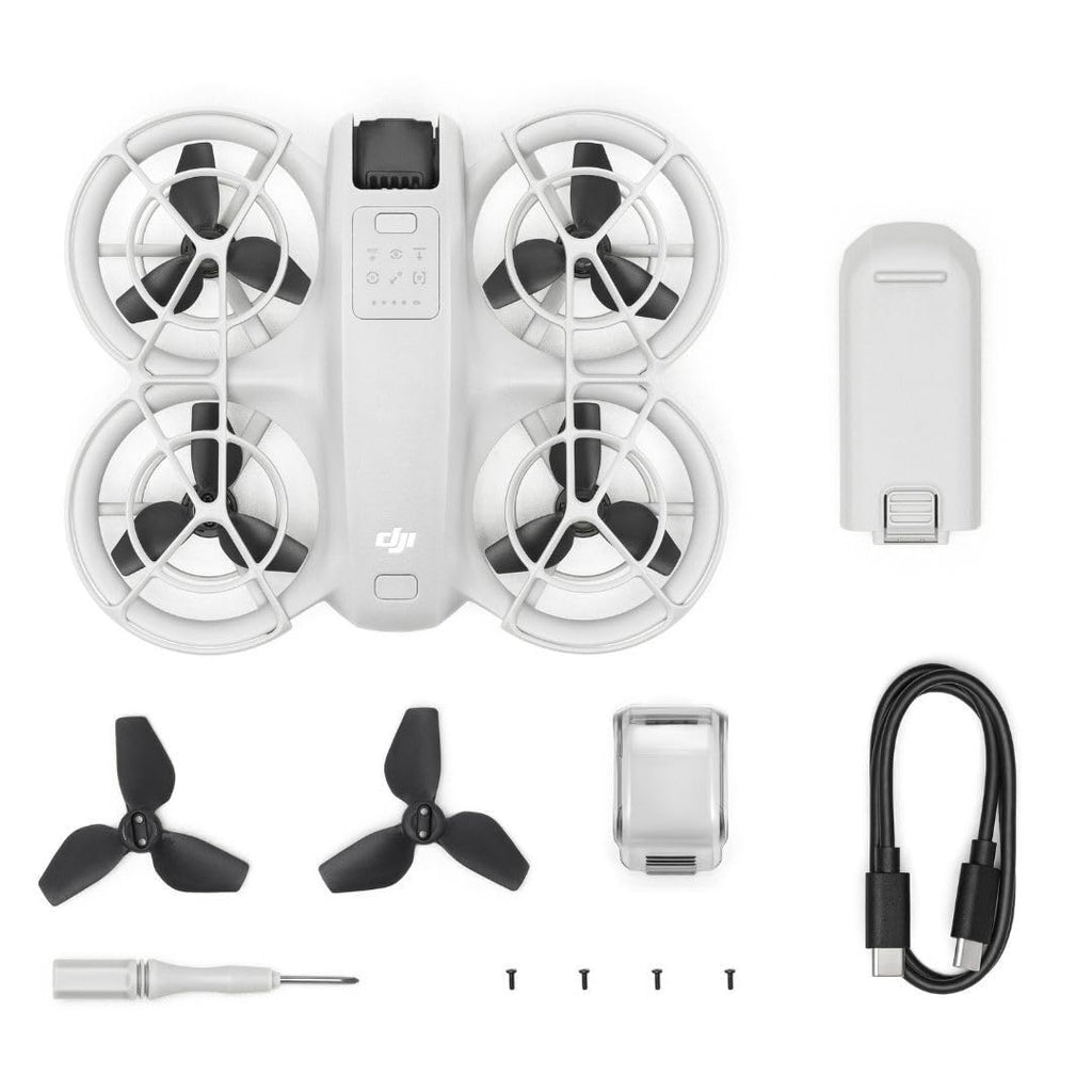 DJI Neo, Mini Drone with 4K UHD Camera for Adults, 135g Self Flying Drone that Follows You, Palm Takeoff, Subject Tracking, QuickShots, Stabilized Video, Built-In Propeller Guard (Controller-Free)