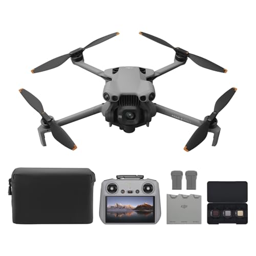 DJI Mini 5 Pro Fly More Combo With DJI RC 2, 1-Inch CMOS | 4K Drone for Beginners With Omnidirectional Obstacle Sensing, ActiveTrack 360°, 225° Gimbal Rotation, 3 Batteries