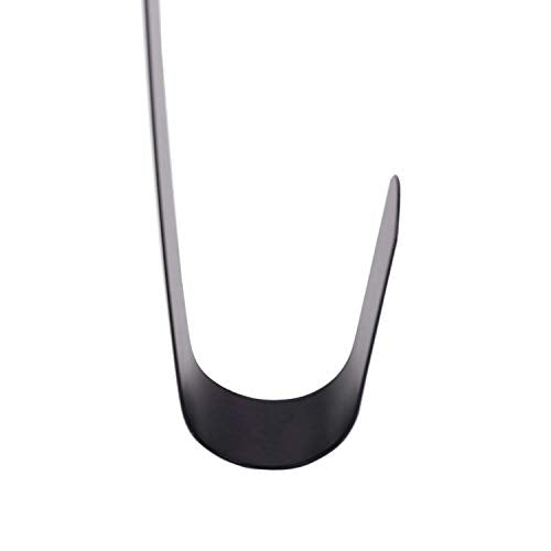 Sattiyrch 12" Front Door Wreath Hanger, Ultra Slim Metal Over Door Hook, Damage-Free Hanging for Seasonal & Year-Round Wreaths, Fits Most Doors, Black, 1 Pack
