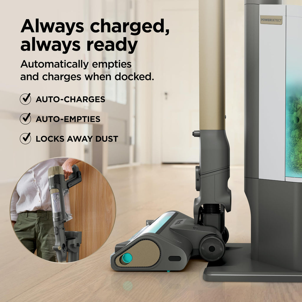 Shark® PowerDetect® Pet Plus Clean & Empty Cordless Stick Vacuum, IP3253 | Auto-Empty System, Powerful Suction, HEPA, Carpet & Hard Floor, Portable, Vacuum for Pet Hair, 70-Min Runtime, Gray