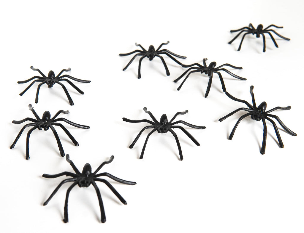 Happy Hippo Halloween Spider Web Decoration, 200 Square Feet & Plastic Spiders, Halloween Party Supplies, Spider Webs (Small, 200 Sq Feet) (8 Fake Spiders Included)