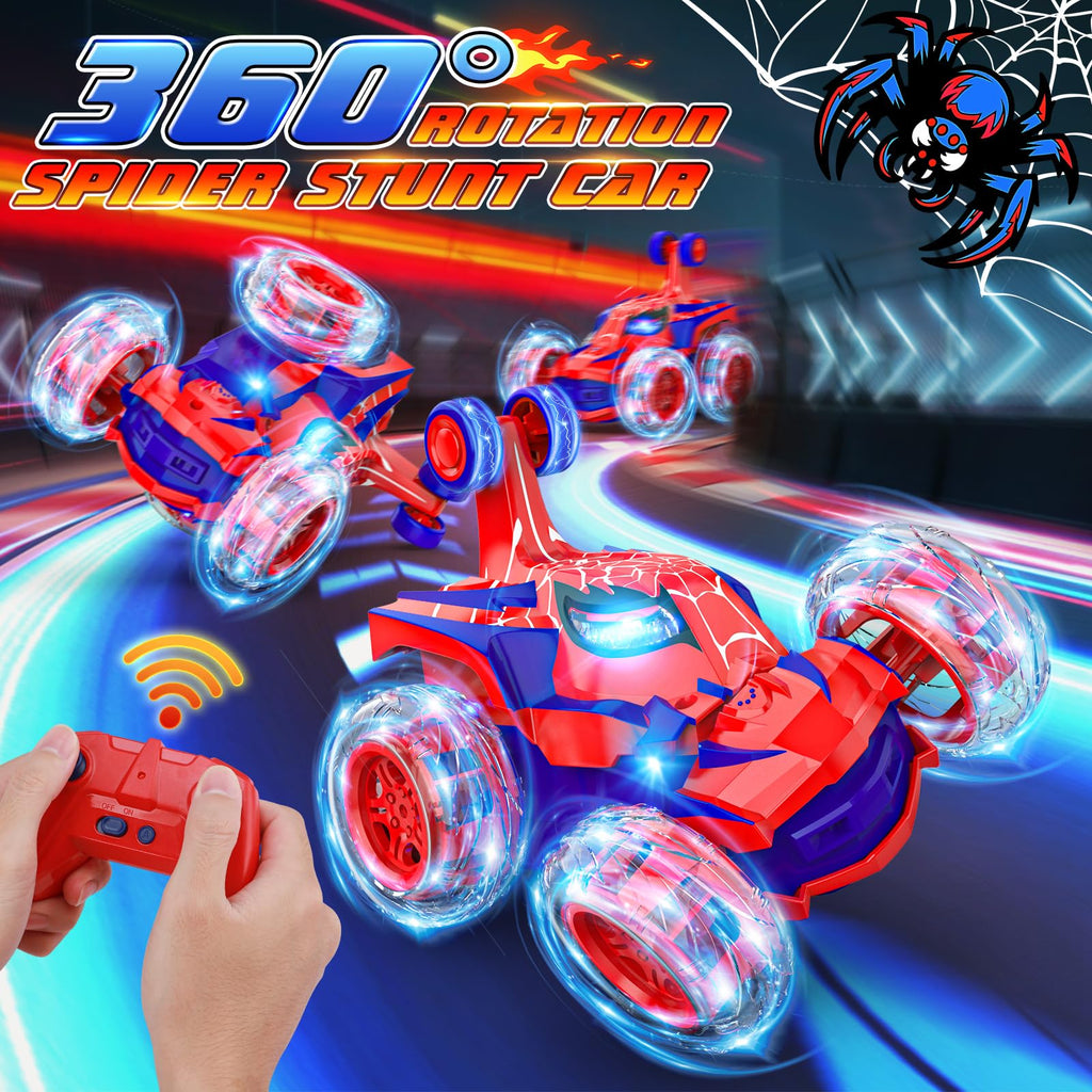 Mafbeanl Remote Control Car Stunt RC Cars 360° Rotating | 2.4GHz Rechargeable Wheel Lights Toys Car Gift for Boys 3 4 5 6 7 8 9 10 11 12