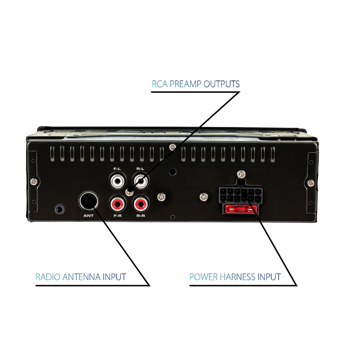 Dual Electronics MXD140B Marine Stereo Bluetooth Single DIN Weatherproof AM/FM