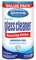 Sprayway Glass Cleaner Foaming Aerosol Spray, 19oz, Pack of 2 | Ammonia-Free, Streakless, Fast-Acting | Cleans & Polishes Glass Surfaces | Fresh Scent, Removes Fingerprints, Dust, Dirt, Smoke Film