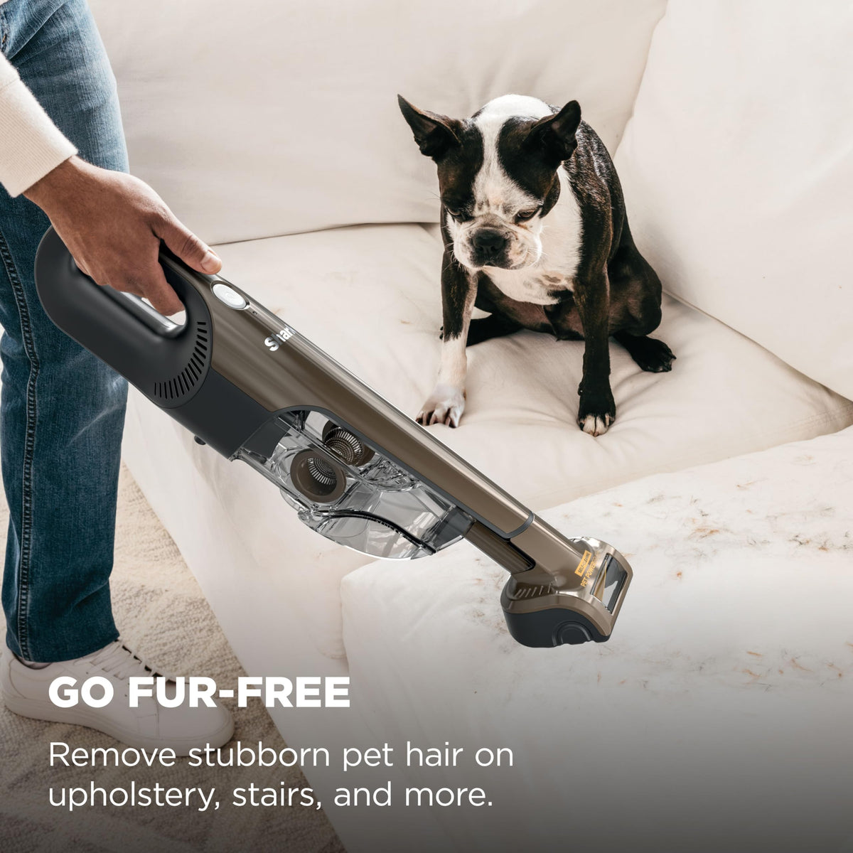 Shark UltraCyclone Pet Pro Plus Cordless Handheld Vacuum, Brown, CH951BR1 | Powerful Suction, Portable Vacuum for Car & Home, Pet Power Brush, Crevice Tool, Scrubbing Brush, XL Dust Cup