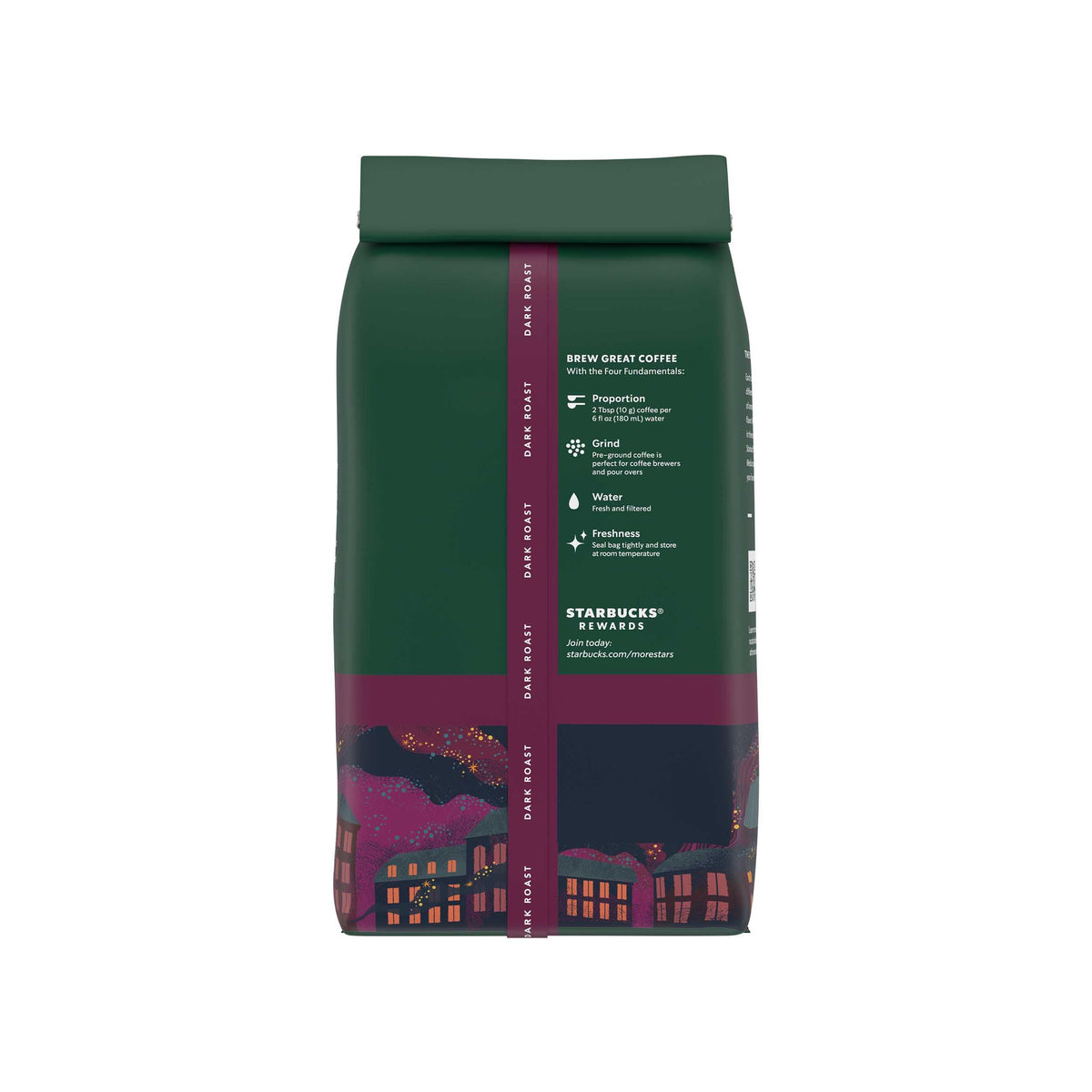 Starbucks Ground Coffee, Dark Roast Hot or Iced Coffee, French Roast, 28 oz | 100% Arabica ground coffee; Dark Roast French Roast; 1 bag, 28 oz