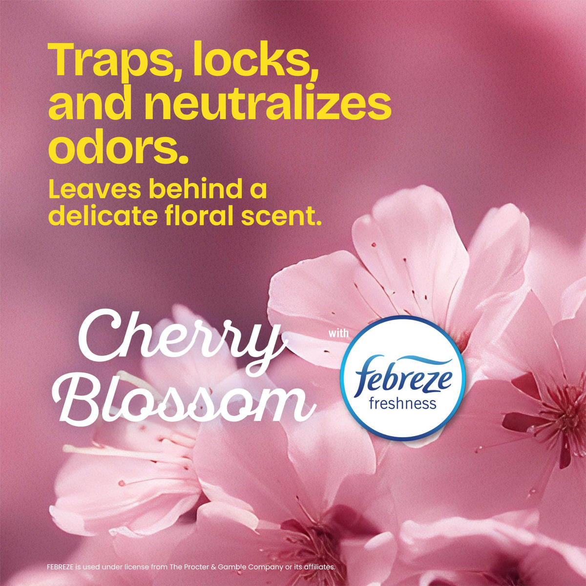 Glad ForceFlex MaxStrength Tall Kitchen Trash Bags, Rip and Tear Resistant, Cherry Blossoms Scented Pink Tall Garbage Bags, Odor Control, Febreze Freshness, 13 Gallon, 90 Count