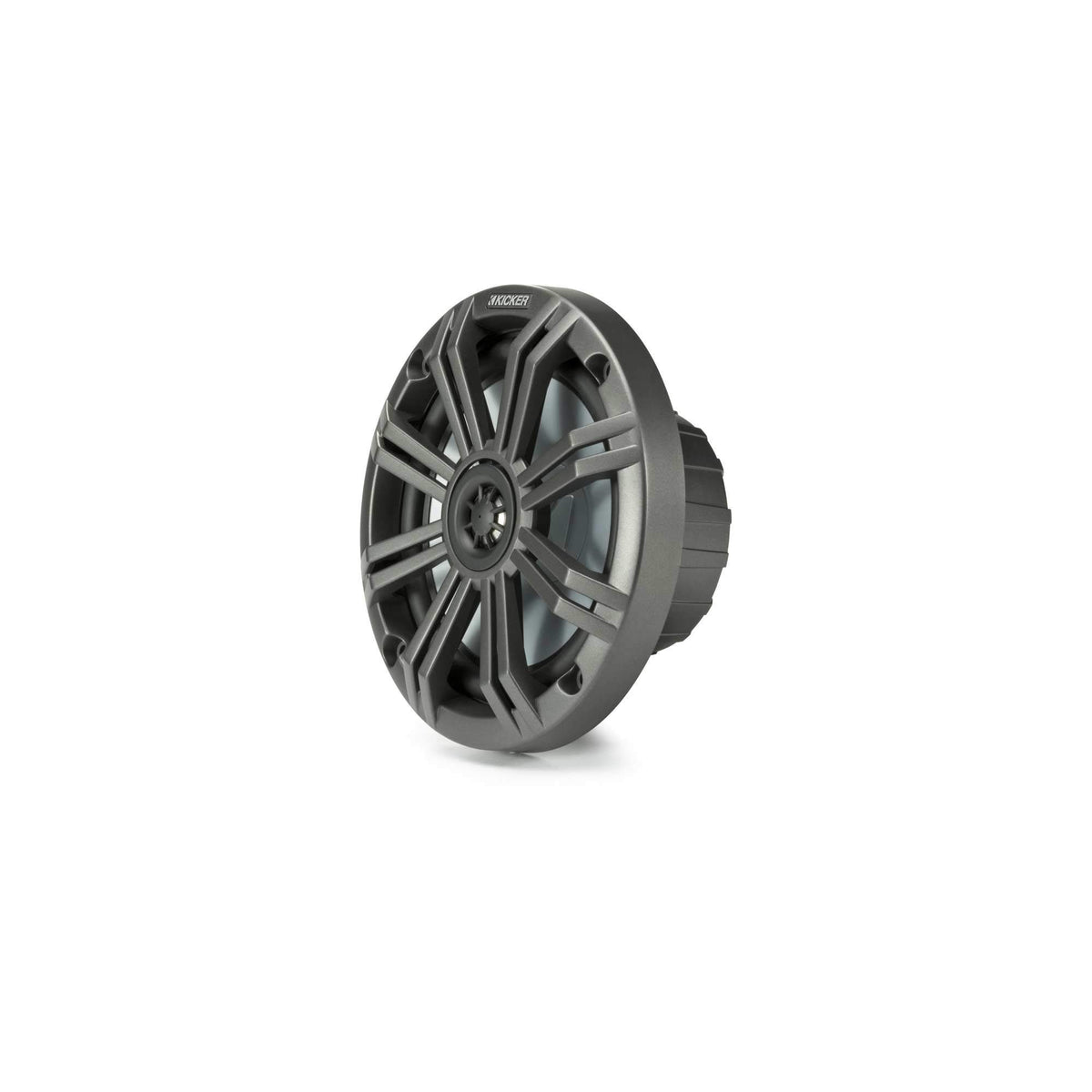 Kicker KM65 6.5-Inch (165mm) Marine Coaxial Speakers with 3/4-Inch Tweeters, 4-Ohm, Charcoal and White Grilles