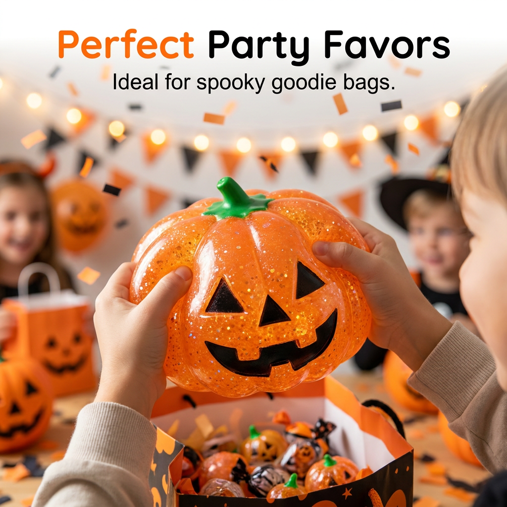 🎃 Halloween Squishy Squeeze Toy – 5 Styles Soft Pumpkin & Eyeball Fidget Toys