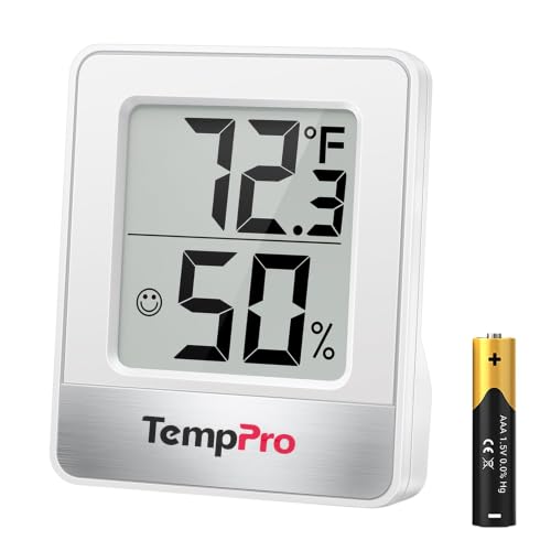 TempPro TempAir Digital Hygrometer Indoor Thermometer | Humidity Meter Room Thermometer with Temperature and Humidity Monitor Mini Hygrometer