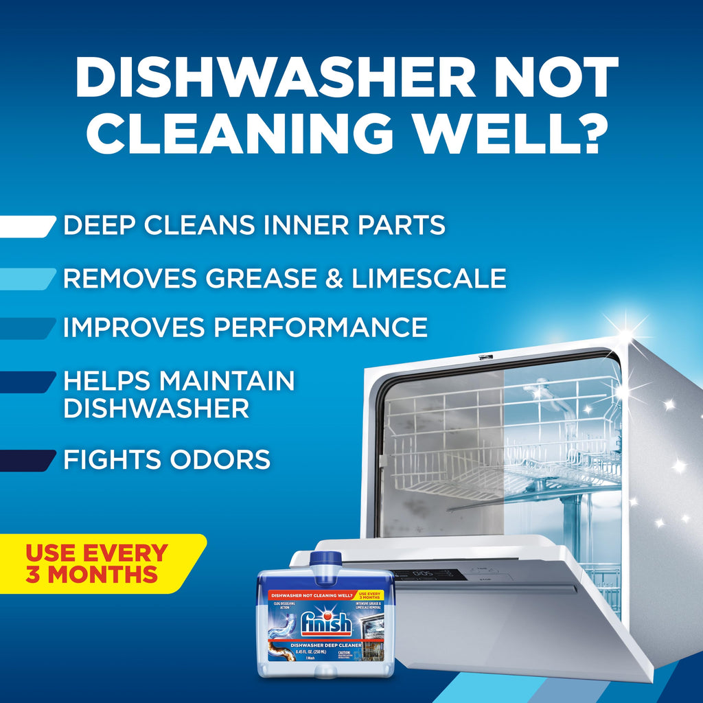 Finish Dishwasher Cleaner Liquid, Limescale Remover, 8.45oz