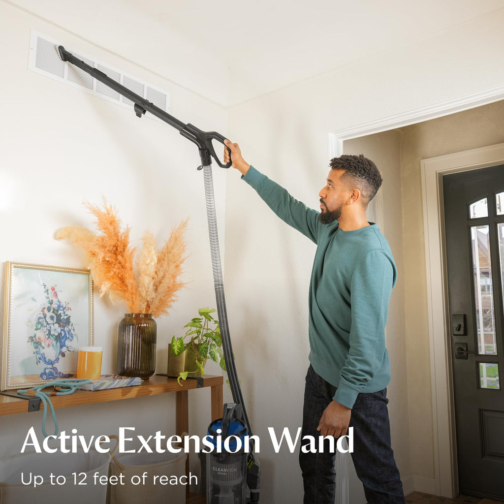 Bissell CleanView Swivel Vacuum, Triple Action Brush Roll, 3836 | Multi-cyclonic suction; extension wand; easy-empty dirt tank; swivel steering for maneuverability