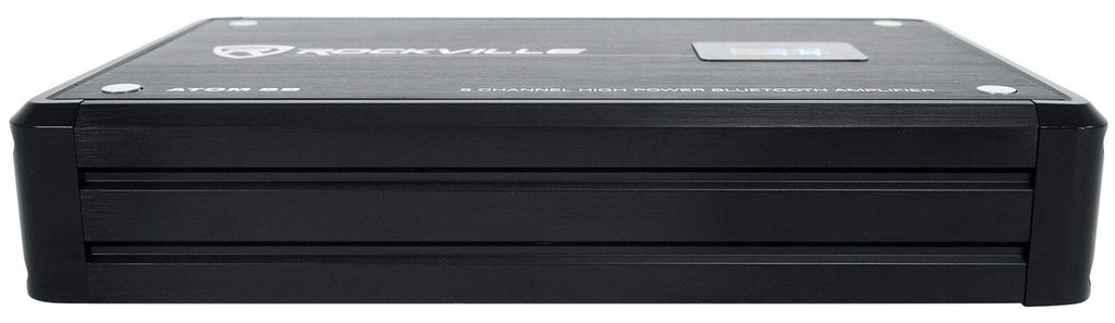 Rockville Atom 8B Black 8-Channel Marine/Boat Amplifier Amp | 3500W Peak, 880W RMS, Bluetooth, 4/6/8-Channel Configurable, Class D, Dual 50-250Hz Crossovers, RCA Line Output