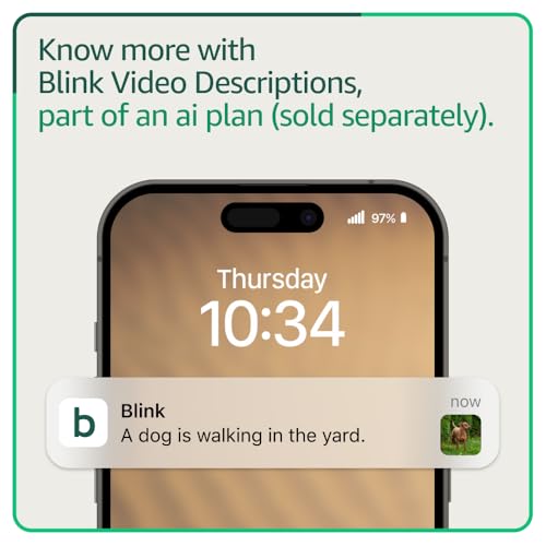 Blink Mini Pan-Tilt Camera (newest model), Rotating indoor plug-in smart security camera, two-way audio, HD video, motion detection, Works with Alexa (Black)