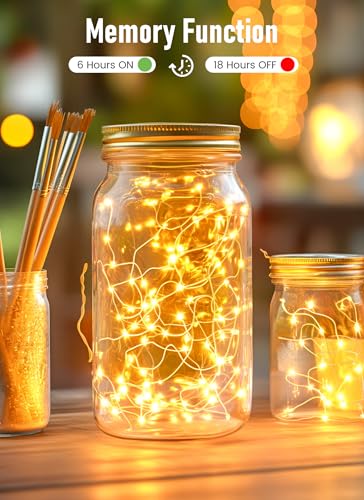 Minetom Twinkle Fairy Lights Plug in, 33ft 100 LEDs USB String Lights | with Remote and Timer, Waterproof 8 Modes for Bedroom Indoor Wreath DIY Wedding Holiday Christmas Decorations, Warm White