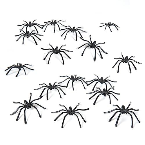 Happy Hippo Halloween Spider Web Decoration, 200 Square Feet & Plastic Spiders, Halloween Party Supplies, Spider Webs (Small, 200 Sq Feet) (8 Fake Spiders Included)