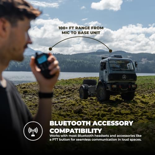 Midland MXT295 15W MicroMobile GMRS Two-Way Radio with Bluetooth Mic | Wireless Bluetooth Mic, IP67 Waterproof, 99 Channels, 8 Repeater Channels, PA and Intercom, NOAA Weather Alert