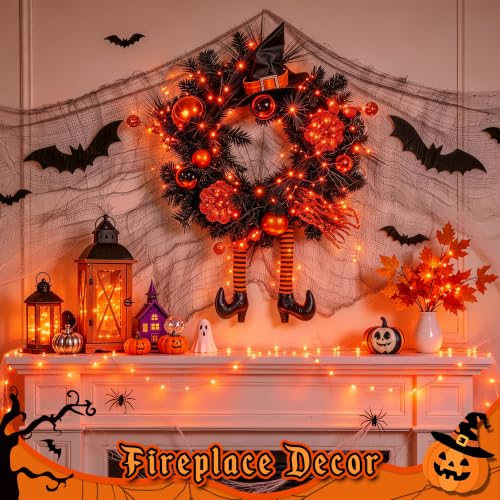 JMEXSUSS 2 Pack Orange Fairy Lights Battery Operated, Total 200 LED 66ft