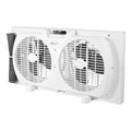 COMFORT ZONE Reversible Twin Window Fan with 3-Speeds & Expandable Width | Draw Cool Air In or Manually Reverse to Pull Warm Stale Air Out, Removeable Bug Screen, ETL Certified for Home and Kitchen