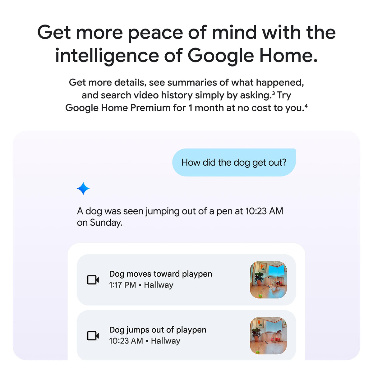 Google Nest Cam Indoor (Wired, 3rd Gen) - Security Camera - 2025 - Snow | 2K video, motion detection, color night vision, 2-way audio, works with Google Home and Gemini, intelligent alerts