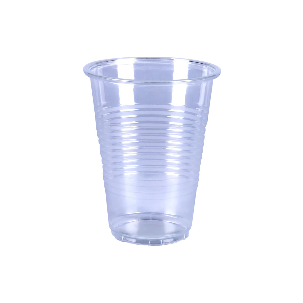 Amazon Basics Small Disposable Clear Plastic Cups, 9oz, 100 Count, Packaging May Vary