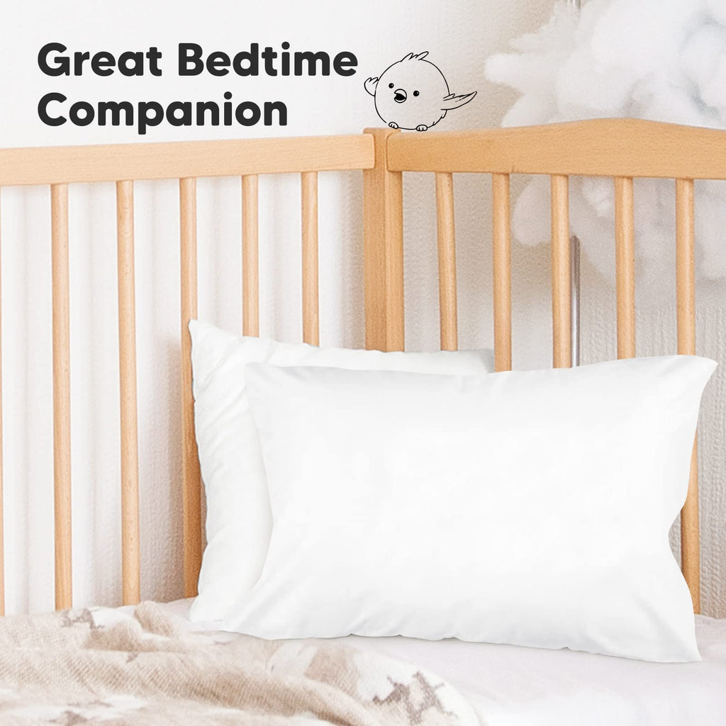 KeaBabies Toddler Pillowcase 13x18 Organic Cotton Cover, Soft White