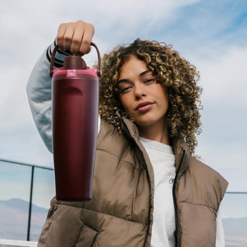 Owala FreeSip Sway Stainless Steel Water Bottle 30 oz Black Cherry