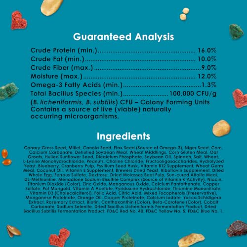 Kaytee Forti-Diet Pro Health Nourish+Protect Canary & Finch Food, 2 Lb | Supports digestion and immunity. Canary food with probiotics and prebiotics. Bird food, omega 3s, naturally preserved