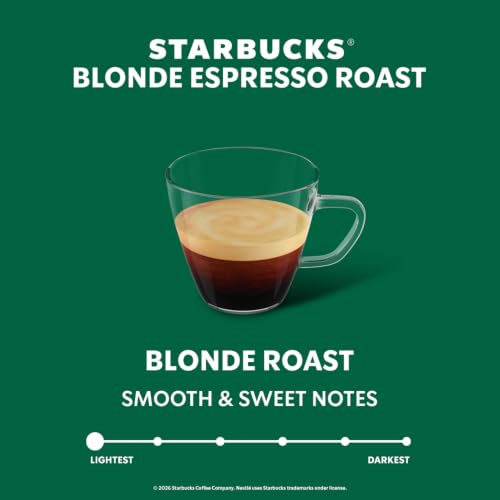 Starbucks by Nespresso Original, Blonde Roast Espresso 50-count | Blonde Roast Coffee Espresso Pods