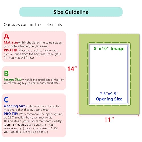 Poster Master Antique White Matboard – 4-Ply Acid-Free Picture Mat Board with 45° Beveled Cut, Made in USA, Custom Cut to Any Size, 1/16" Thickness for Framing & Displays