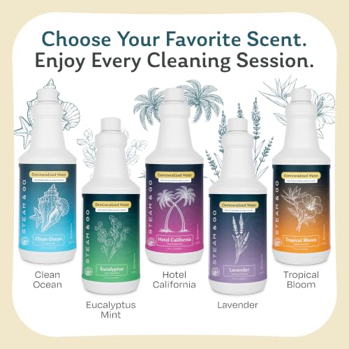 Steam & Go Demineralized Water for Steam Mop – Clean Ocean Scent, 32 oz (Pack of 1) | Scented Floor Cleaner Solution, Ready-to-Use, Compatible with Any Steam Cleaner