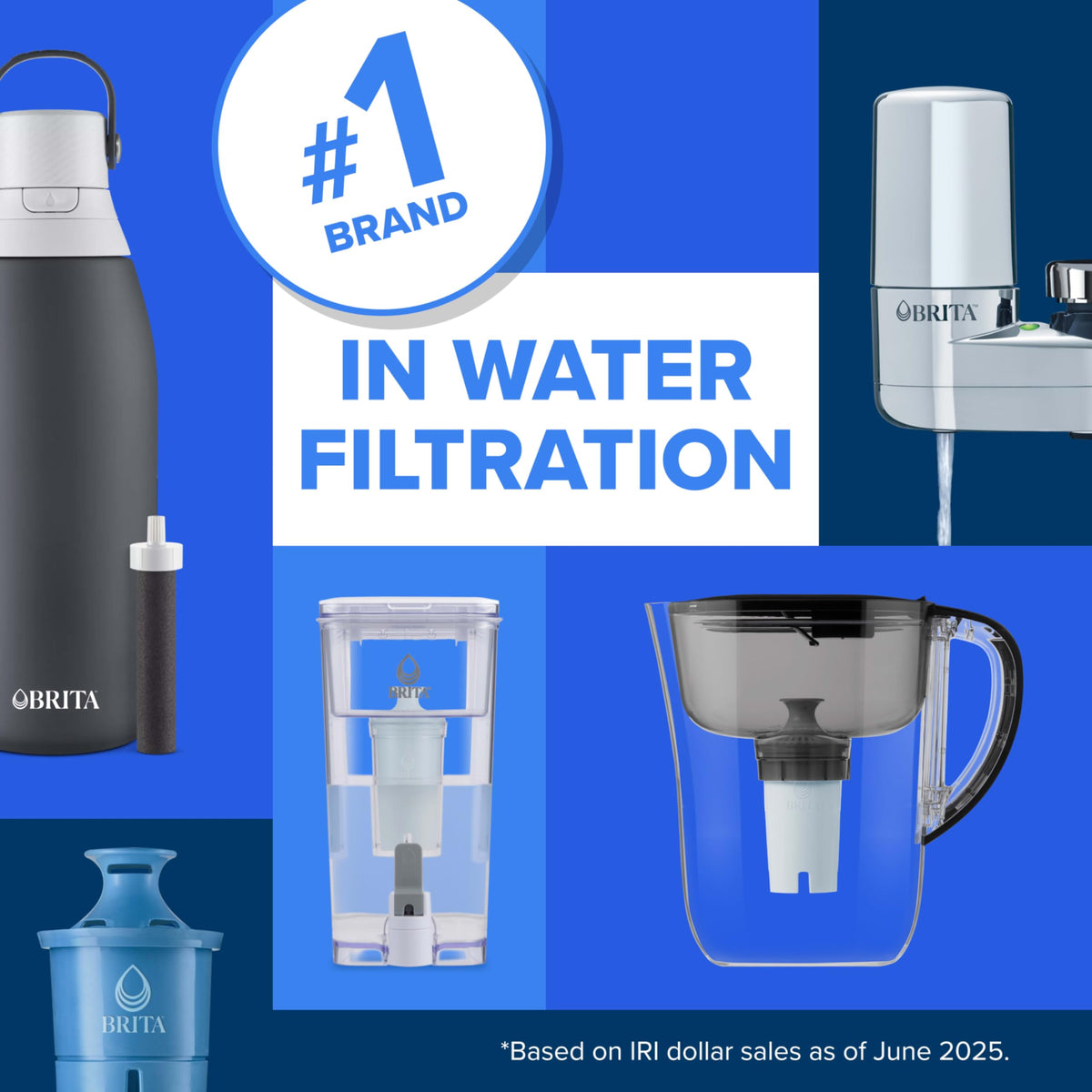 Brita Elite Replacement Water Filter, 2 Pack | WQA and NSF/ANSI Certified, Reduces Chlorine, Copper, Mercury & Cadmium, Lasts 2 Months, Household Essential