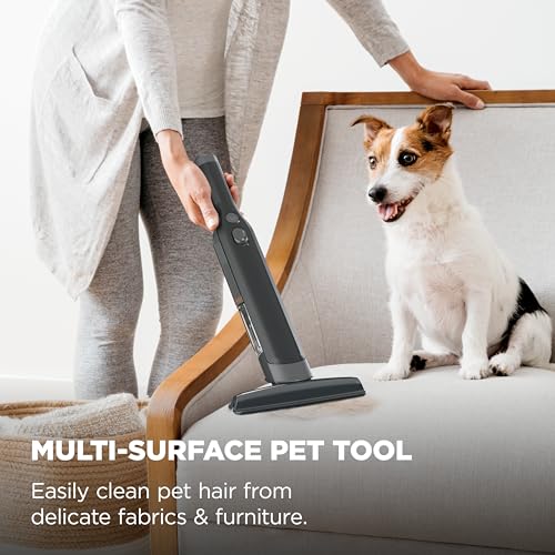 Shark WANDVAC Cordless Hand Vac, Black, WV201BK | Lightweight at 1.4 Lbs., Powerful Suction for Pet Hair, Charging Dock, One-Touch Empty, Car & Home, Duster Crevice Tool