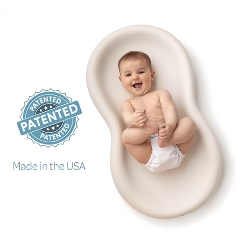 Keekaroo Peanut Changer Baby Vanilla – The Original - Easy-to-Clean Changing pad and The only Shell Over Foam, Fully Water Repellant, Wipeable Diaper pad, Wipe-Clean Changing pad
