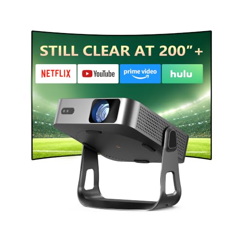 Now with Netflix/1080P-VOPLLS Smart Mini Projector with WiFi and Bluetooth | Thinnest 1.81" Native 1080P Auto Focus & Keystone Portable Outdoor Projector, 4K Home Movie Theater