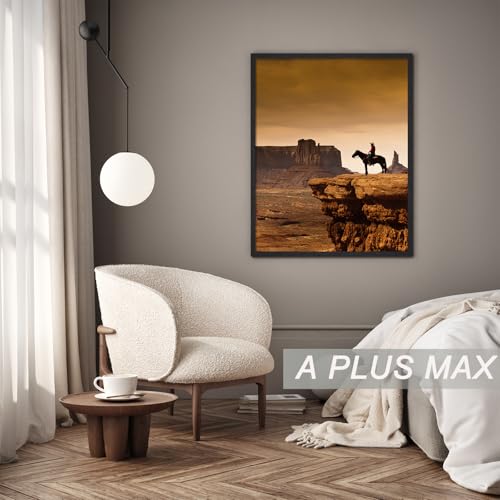 A PLUS MAX 16x20 Picture Frame Black Light Weight Wall Mount | 16 x 20 Inch Black Wood-grain Engineered Wood Material Frame for 16by20 Rectangular Photo Poster - 1 Pack/Black/16x20
