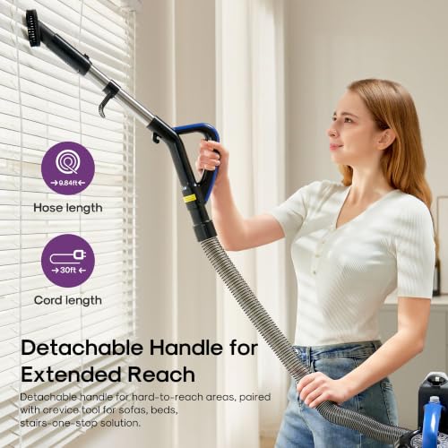 Eureka Upright Vacuum Cleaners, PowerSpeed Lightweight, NEU280 | Upgraded Cyclone System, Pet Hair, Carpet & Hard Floor Cleaning, Senior-Friendly, Washable Filter, Blue