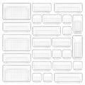 Vtopmart 25 PCS Clear Plastic Drawer Organizers Set, 4-Size Versatile Bathroom and Vanity Drawer Organizer Trays, Storage Bins for Makeup, Bedroom, Kitchen Gadgets Utensils and Office