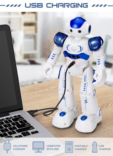 KingsDragon RC Robot Toys for Kids,Remote Control Smart Robot Toy | Gesture & Sensing Programmable Interactive Walking Robot for Age 3 4 5 6 7 8 10 Year Old Boys Girls Birthday Gift Present
