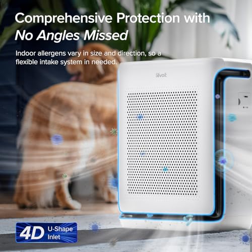 LEVOIT Smart Air Purifier for Home Large Room up to 1875 Ft² Vital 200S-P | For Quiet Bedroom at 27dB, AHAM VERIFIDE, Air Quality Monitor, HEPA Sleep Mode for Allergies, Pet Hair and dander, White