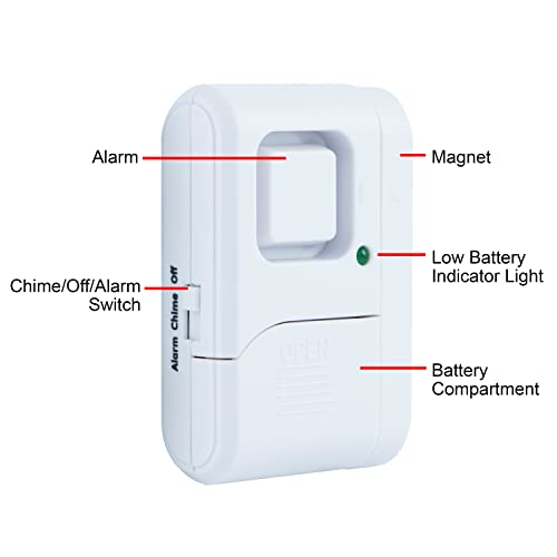 UltraPro Personal Security Window and Door Alarm, 2 Pack, Wireless Chime