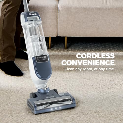 Shark Freestyle Max Cordless Upright Vacuum, Nordic Blue, SV2002 | Multi-Surface Cleaning, Lightweight, Easy Maintenance, Large Dust Cup, 2-Speed Brushroll, LED Headlights
