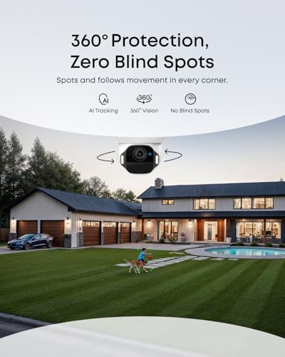 eufy Security SoloCam E42, 4-Cam Kit, 4K Solar Security Camera | AI Facial Recognition & Motion Tracking, Strobe Light, Pan & Tilt, Solar Powered, Built-in Local Storage (Up to 16TB)