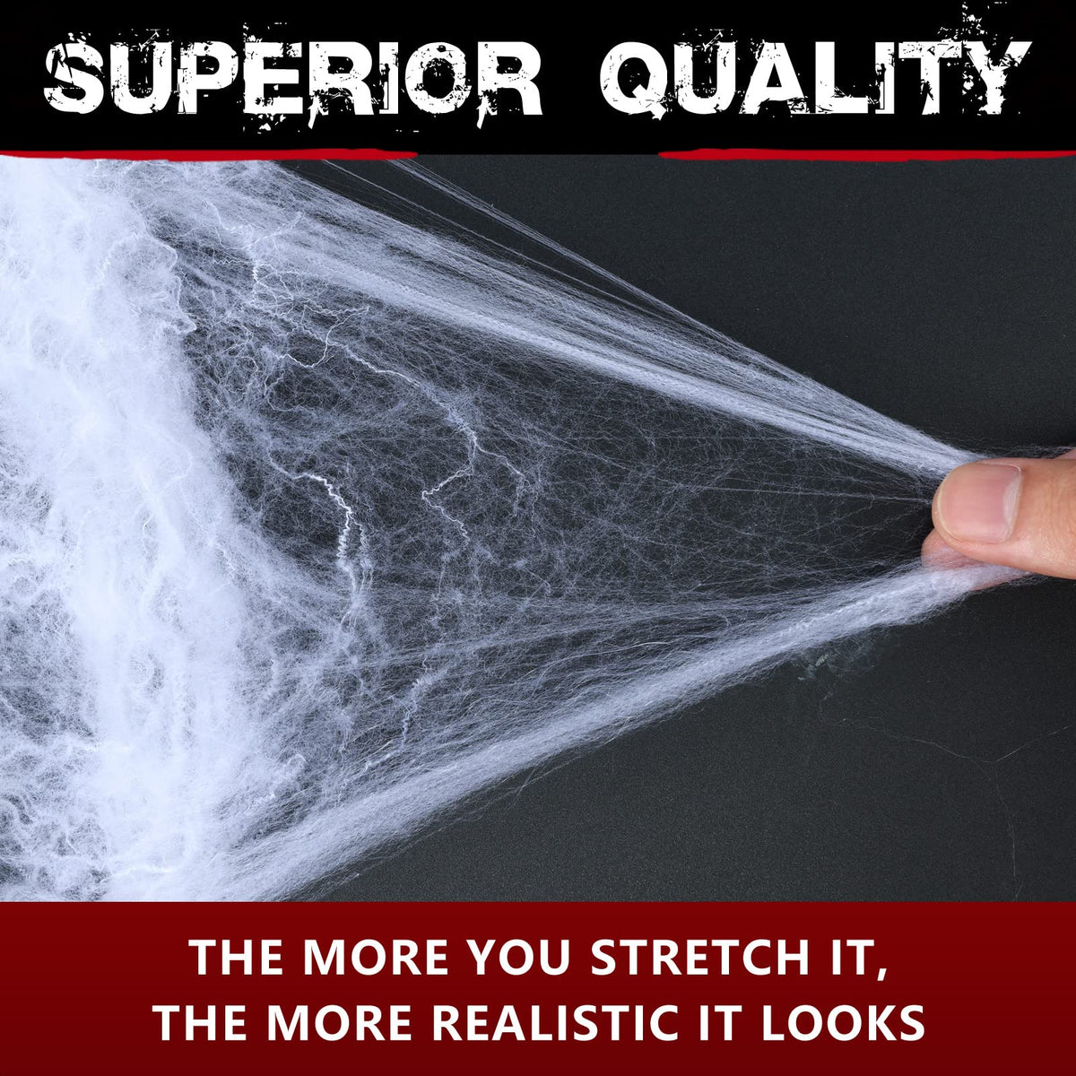 1000 sqft Spider Webs Halloween Decorations with 77 Fake Spiders | Super Stretch Cobwebs for Halloween Indoor and Outdoor Decor