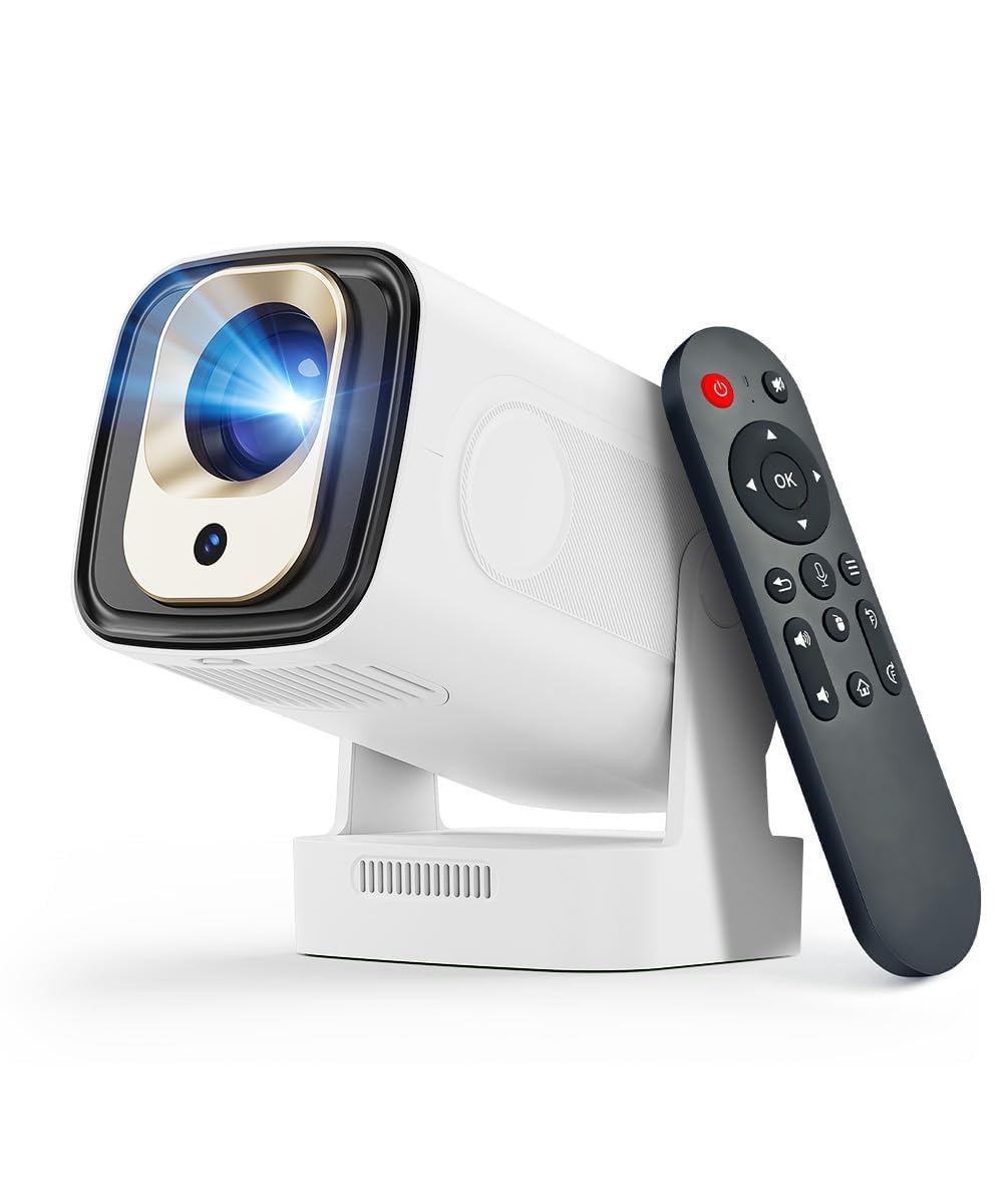 【Auto Focus&1080P】Magcubic Mini Smart Projector 4K Support, Built in Apps | Portable Projector with Wifi 6 and Bluetooth 5.4, Auto Keystone, 5W Speaker, Android 14, Voice Control, Home Movie Proyector