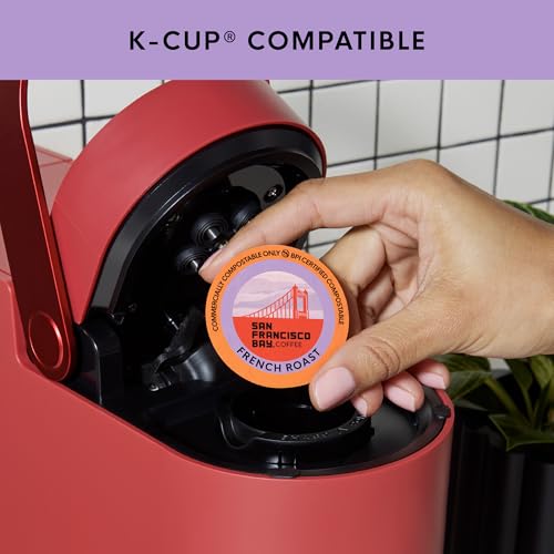 San Francisco Bay French Roast K-Cup Compatible Coffee Pods, 80 ct | Commercially compostable single-serve pods, dark roast delivers a bold, smooth cup in any K-Cup brewer