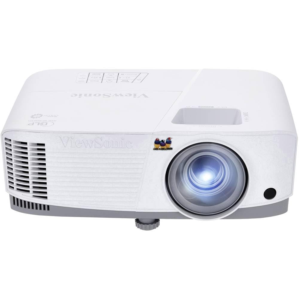 ViewSonic PA503W 4000 Lumens WXGA DLP Projector, High Brightness HDMI | Vertical Keystone, Optical Zoom, 120Hz, Low Latency, VGA, USB, Ceiling Mount, Classroom, Business, Presentation, Large Screen